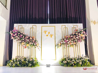 Backdrop Chụp Nhà Nhà Hàng Tiệc Cưới Tông Màu Hồng (5)