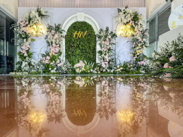 Backdrop cưới phong cách hiện đại