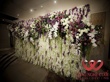 Backdrop Hoa Tươi Luxury Wedding đẹp