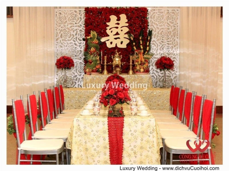 Trang trí nhà đám cưới rồng phụng
