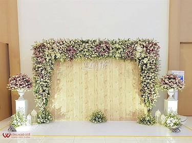 Trang Trí Backdrop Chụp ảnh Nhà Hàng Tiệc Cưới Adora Luxury (1)