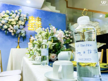 Trang Trí đám Cưới Lễ Gia Tiên Tông Xanh