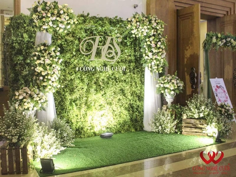Backdrop chụp ảnh tiệc cưới