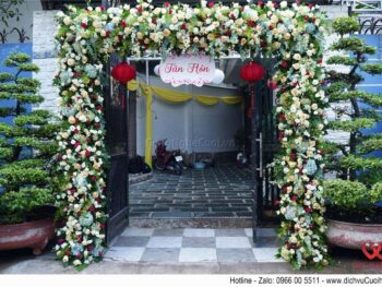 Cổng hoa tươi đám cưới - Dịch vụ cưới trọn gói