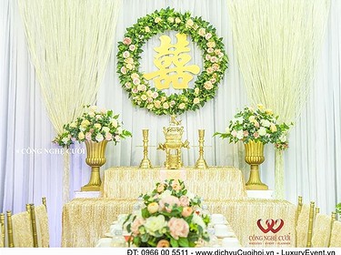 Trang trí gia tiên - Trang trí nhà đám cưới - Công Nghệ Cưới