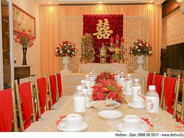 Trang trí lễ gia tiên, trang trí đám cưới tại nhà