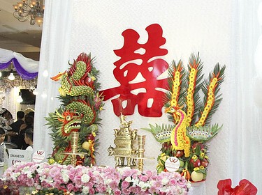 Rồng Phụng trái cây đám cưới