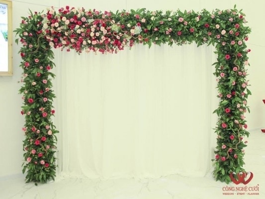 Cổng hoa tươi đám cưới đẹp