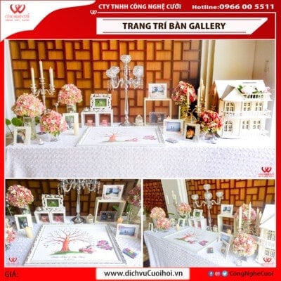 Mẫu Trang Trí Bàn Gallery Đám Cưới