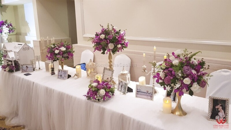 Trang trí bàn gallely, trang trí tiệc cưới