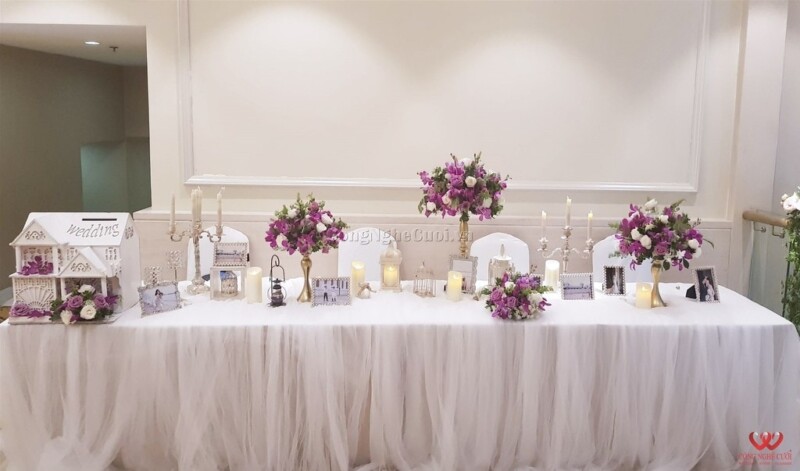 Trang trí bàn gallely, trang trí tiệc cưới