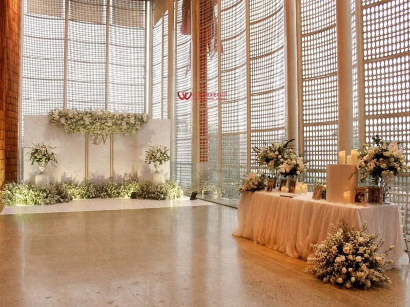 Trang Trí Bàn Gallery Tiệc Cưới Tại White Palace Phạm Văn Đồng (2)