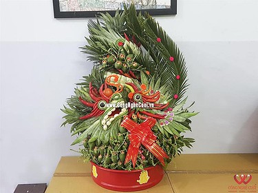 Mâm quả rồng phụng kết trầu cau