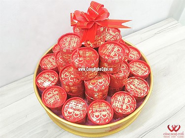 Mâm quả trà lon cưới hỏi