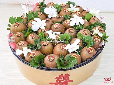 Mâm quả trái cây Kiwi cưới hỏi