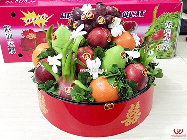 Mâm quả trái cây ngũ quả cưới hỏi