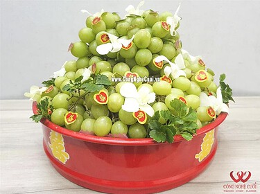 Mâm quả trái cây nho mỹ cưới hỏi