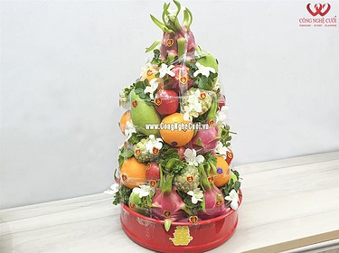 Mâm quả tháp trái cây cưới hỏi