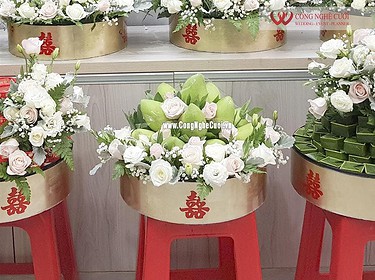 Mâm quả trái cây xoài cát cưới hỏi