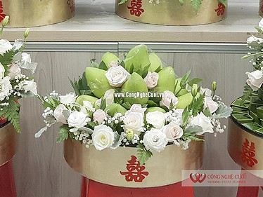 Mâm quả trái cây xoài cát cưới hỏi