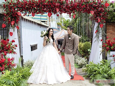 Trang trí cổng hoa đám cưới tại nhà