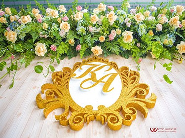 Mẫu backdrop chụp ảnh đám cưới tại nhà