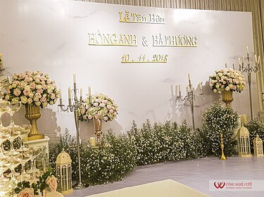 Mẫu sân khấu tiệc cưới nhà hàng