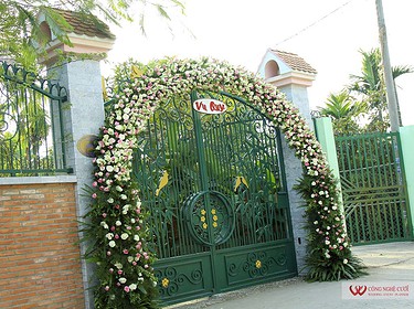Cổng Hoa Tươi Lễ Vu Quy đẹp