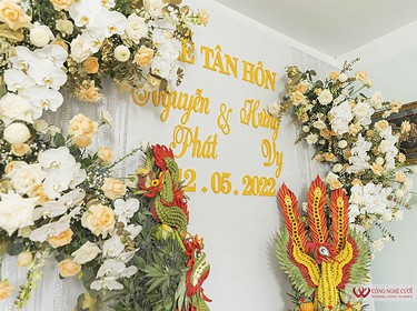 Trang Trí Lễ Gia Tiên Tong Màu Vàng (5)