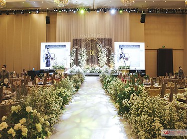 Gallery Thư Viện Hình Ảnh Trang Trí Cưới, Trang Trí Backdrop Sân Khấu Tiệc Cưới Tại Pavillon Tân Sơn Nhất