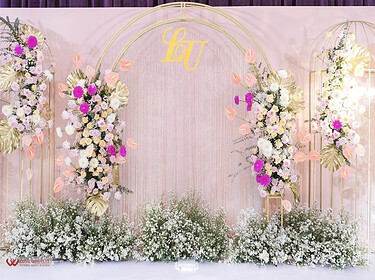 Trang Trí Backdrop Chụp ảnh Tiệc Cưới Tại Pavillon Tân Sơn Nhất