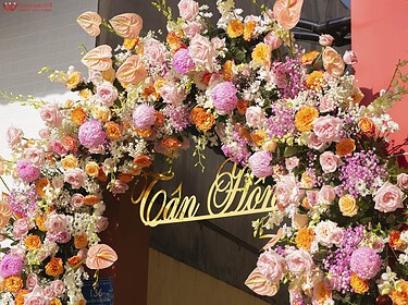 Trang Trí Cổng Hoa Lễ Gia Tiên Tại Đồng Nai (5)