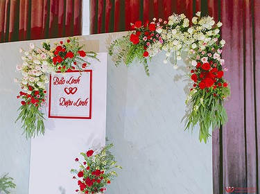 Trang Trí Backdrop Chụp ảnh Tiệc Cưới Nhà Hàng Pavillon Tân Sơn Nhất (2)