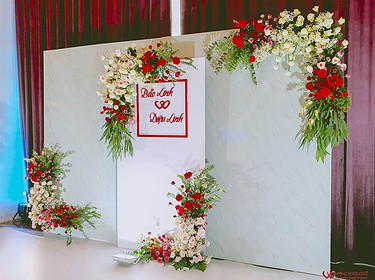 Trang Trí Backdrop Chụp ảnh Tiệc Cưới Nhà Hàng Pavillon Tân Sơn Nhất (3)