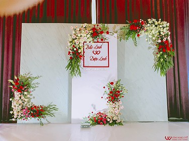 Trang Trí Backdrop Chụp ảnh Tiệc Cưới Nhà Hàng Pavillon Tân Sơn Nhất (4)