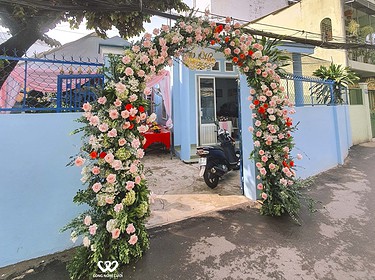 Cổng Hoa Lễ đính Hôn Tông Hồng (3)