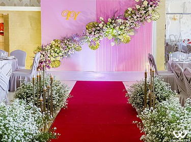 Trang Trí Backdrop Chụp ảnh Tiệc Cưới Nhà Hàng Ái Huê (2)