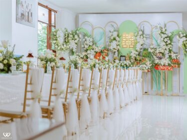 Trang Trí Lễ Gia Tiên Tiệc Cưới Trọn Gói Tông Màu Xanh Bơ (26)