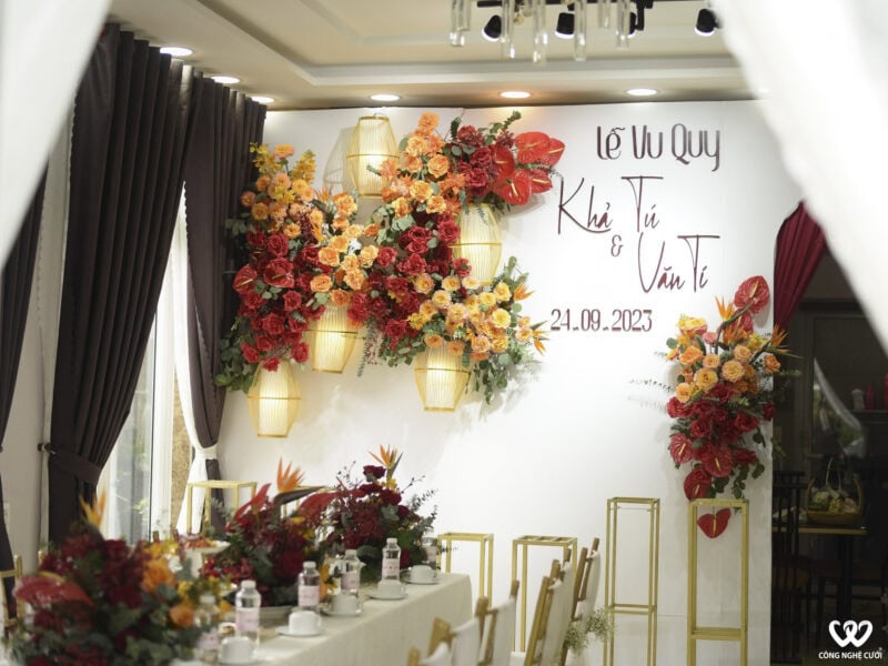Trang Trí Lễ Gia Tiên Tông Màu đỏ (2)