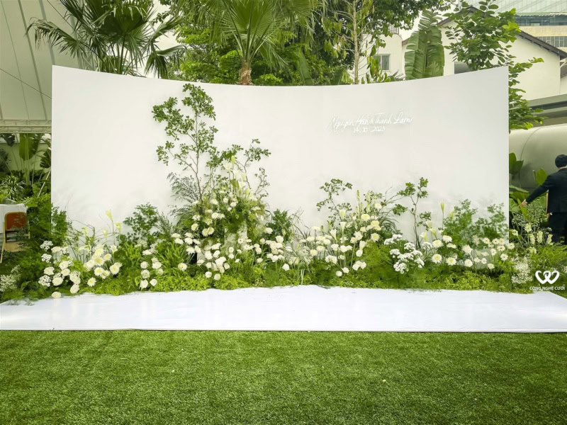 Trang Trí Backdrop Chụp ảnh Tiệc Cưới Tại Lotte Hotel (10)