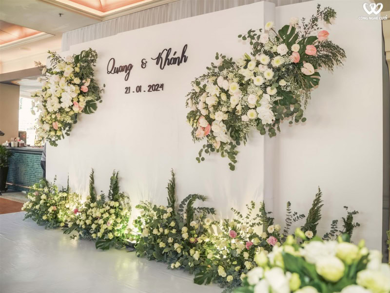 Trang Trí Backdrop Tiệc Cưới Rex Hotel Sai Gon