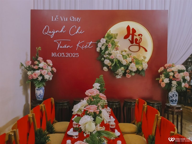 Trang Trí Nhà Đám Cưới Lễ Gia Tiên