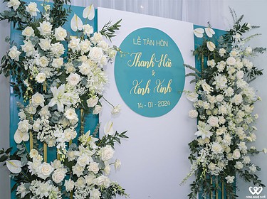 Trang Trí Lễ Gia Tiên đám Cưới Tông Xanh
