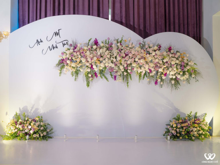 Trang Trí Backdrop Chụp ảnh Đám Cưới Tại Tân Sơn Nhất Pavillon