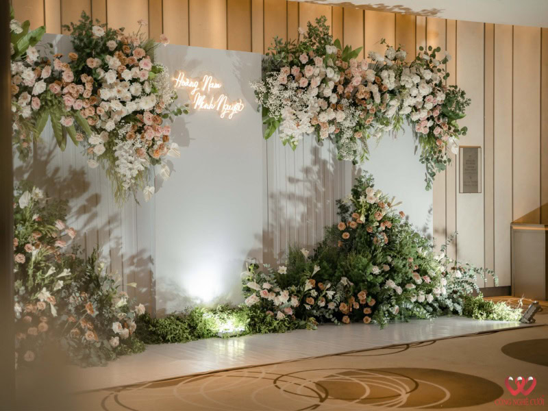 Trang Trí Backdrop Tiệc Cưới Tại Nikko Hotel SaiGon (3)