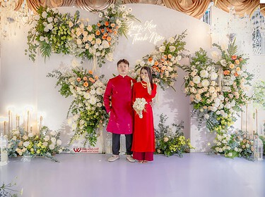 Trang Trí Backdrop Tiệc Cưới Tại Long An