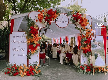 Trang Trí Cổng Hoa Lễ Gia Tiên