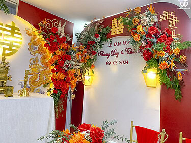 Trang Trí Gia Tiên Tông Màu đỏ Truyền Thống