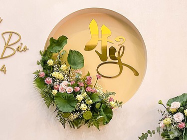 Trang Trí Gia Tiên Hoa Sen Trắng Xanh Hồng (2)