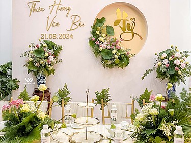 Trang Trí Gia Tiên Hoa Sen Trắng Xanh Hồng (5)